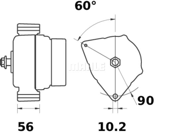 Obrázok Alternátor MAHLE  MG473