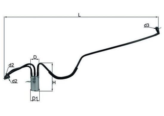 Obrázok Palivový filter MAHLE  KL553
