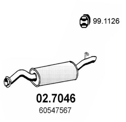 Obrázok Koncový tlmič výfuku ASSO  027046