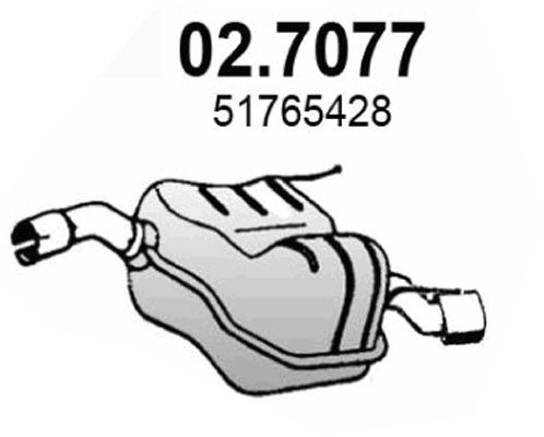 Obrázok Koncový tlmič výfuku ASSO  027077