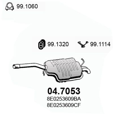 Obrázok Koncový tlmič výfuku ASSO  047053