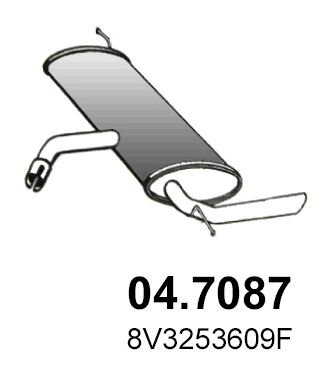 Obrázok Koncový tlmič výfuku ASSO  047087