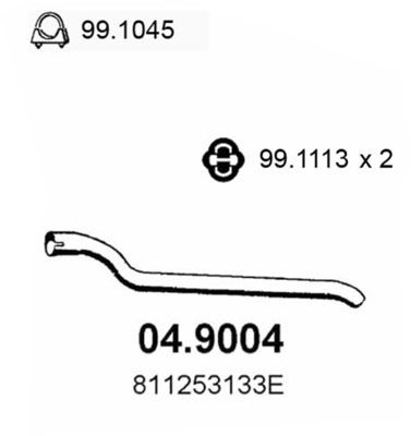 Obrázok Výfukové potrubie ASSO  049004