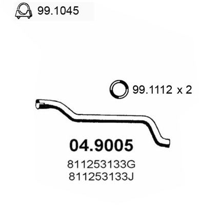 Obrázok Výfukové potrubie ASSO  049005