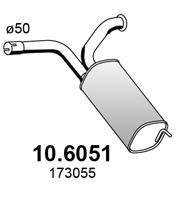 Obrázok Stredný tlmič výfuku ASSO  106051