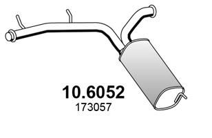 Obrázok Stredný tlmič výfuku ASSO  106052