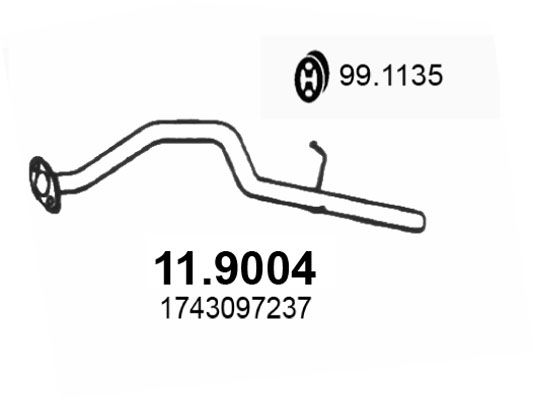 Obrázok Výfukové potrubie ASSO  119004