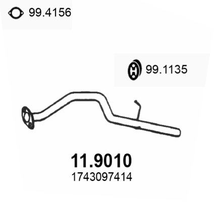 Obrázok Výfukové potrubie ASSO  119010