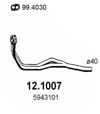 Obrázok Výfukové potrubie ASSO  121007