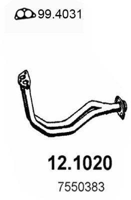 Obrázok Výfukové potrubie ASSO  121020