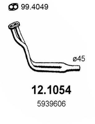Obrázok Výfukové potrubie ASSO  121054