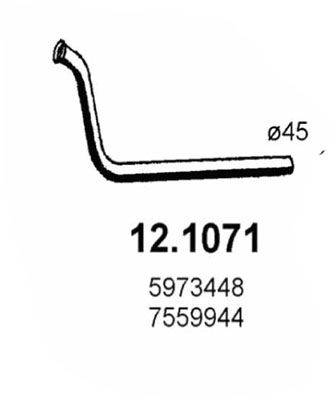 Obrázok Výfukové potrubie ASSO  121071