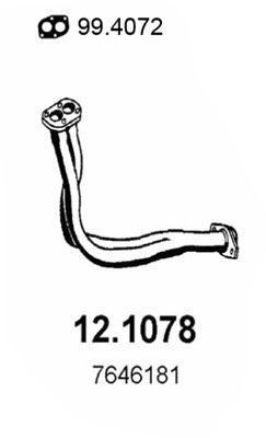 Obrázok Výfukové potrubie ASSO  121078