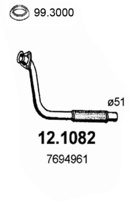 Obrázok Výfukové potrubie ASSO  121082