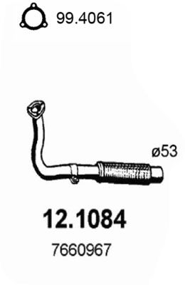 Obrázok Výfukové potrubie ASSO  121084