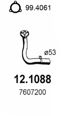Obrázok Výfukové potrubie ASSO  121088