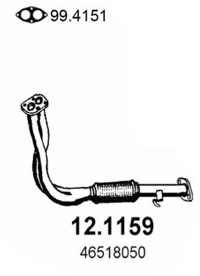 Obrázok Výfukové potrubie ASSO  121159