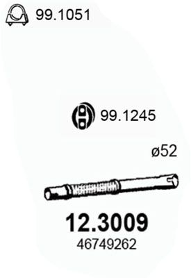 Obrázok Výfukové potrubie ASSO  123009