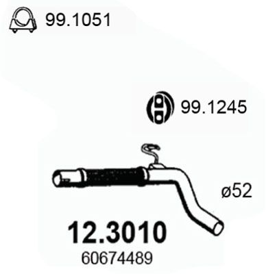 Obrázok Výfukové potrubie ASSO  123010