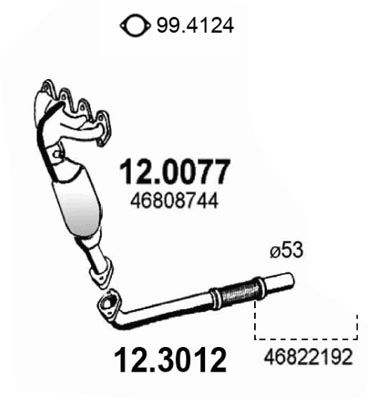 Obrázok Výfukové potrubie ASSO  123012
