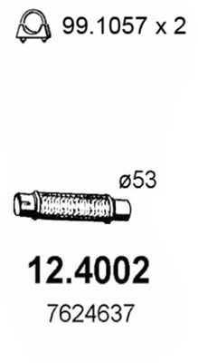 Obrázok Výfukové potrubie ASSO  124002