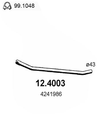 Obrázok Výfukové potrubie ASSO  124003