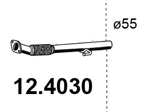Obrázok Výfukové potrubie ASSO  124030