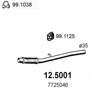 Obrázok Výfukové potrubie ASSO  125001