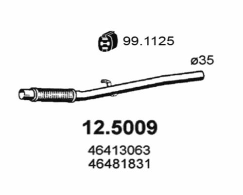 Obrázok Výfukové potrubie ASSO  125009