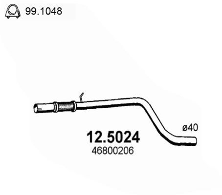 Obrázok Výfukové potrubie ASSO  125024