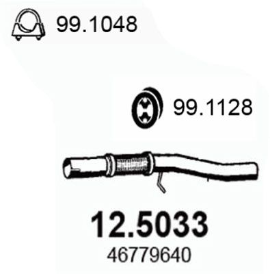 Obrázok Výfukové potrubie ASSO  125033