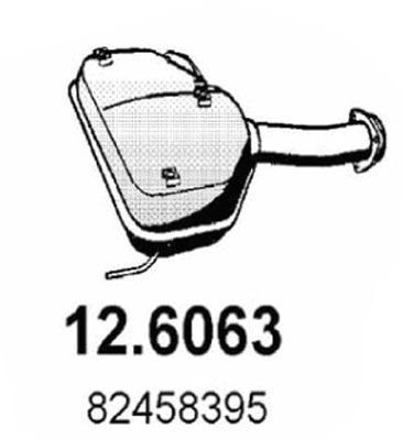 Obrázok Stredný tlmič výfuku ASSO  126063