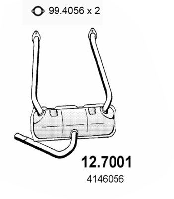 Obrázok Koncový tlmič výfuku ASSO  127001