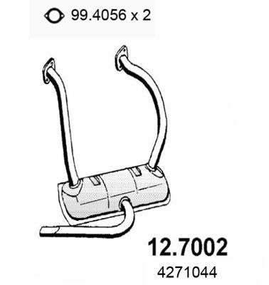 Obrázok Koncový tlmič výfuku ASSO  127002