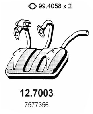 Obrázok Koncový tlmič výfuku ASSO  127003
