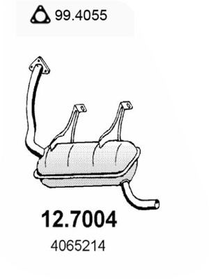 Obrázok Koncový tlmič výfuku ASSO  127004