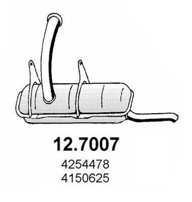 Obrázok Koncový tlmič výfuku ASSO  127007