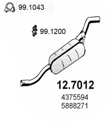 Obrázok Koncový tlmič výfuku ASSO  127012
