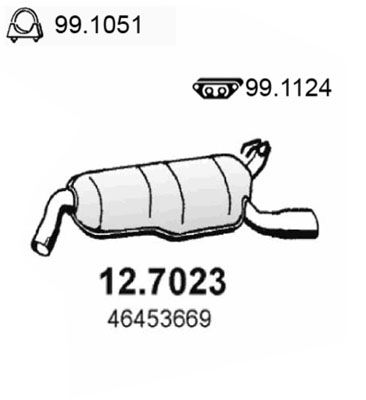 Obrázok Koncový tlmič výfuku ASSO  127023