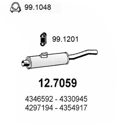 Obrázok Koncový tlmič výfuku ASSO  127059