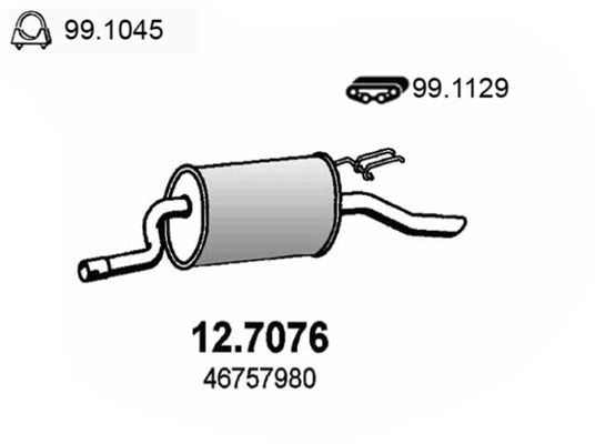 Obrázok Koncový tlmič výfuku ASSO  127076