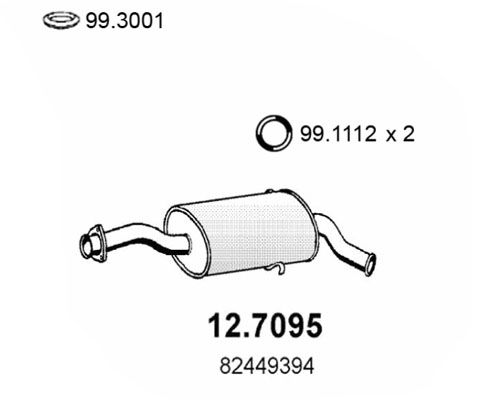 Obrázok Koncový tlmič výfuku ASSO  127095