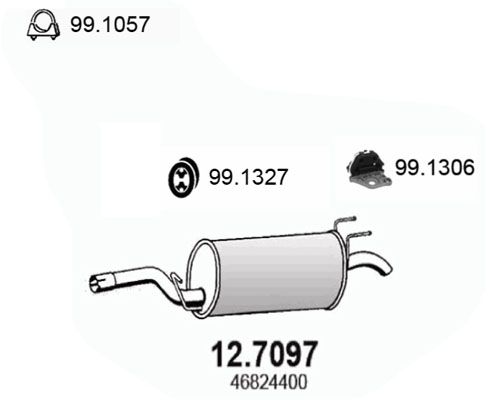 Obrázok Koncový tlmič výfuku ASSO  127097