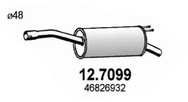 Obrázok Koncový tlmič výfuku ASSO  127099