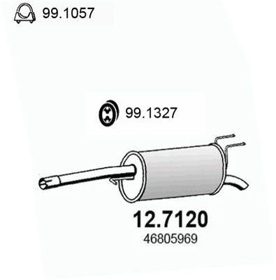 Obrázok Koncový tlmič výfuku ASSO  127120