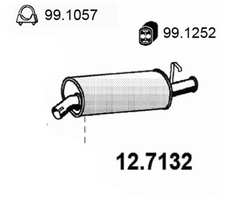 Obrázok Koncový tlmič výfuku ASSO  127132