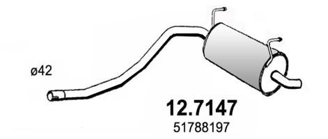 Obrázok Koncový tlmič výfuku ASSO  127147