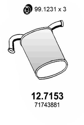 Obrázok Koncový tlmič výfuku ASSO  127153