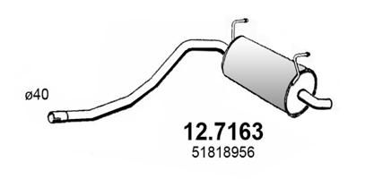Obrázok Koncový tlmič výfuku ASSO  127163