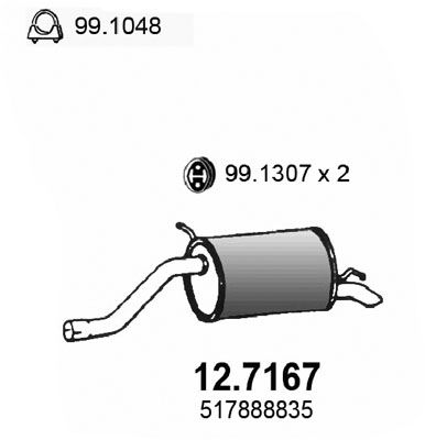 Obrázok Koncový tlmič výfuku ASSO  127167